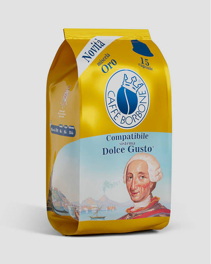 Caffè Borbone compatible Dolce Gusto®, café oro, pack de 90 Capsules
