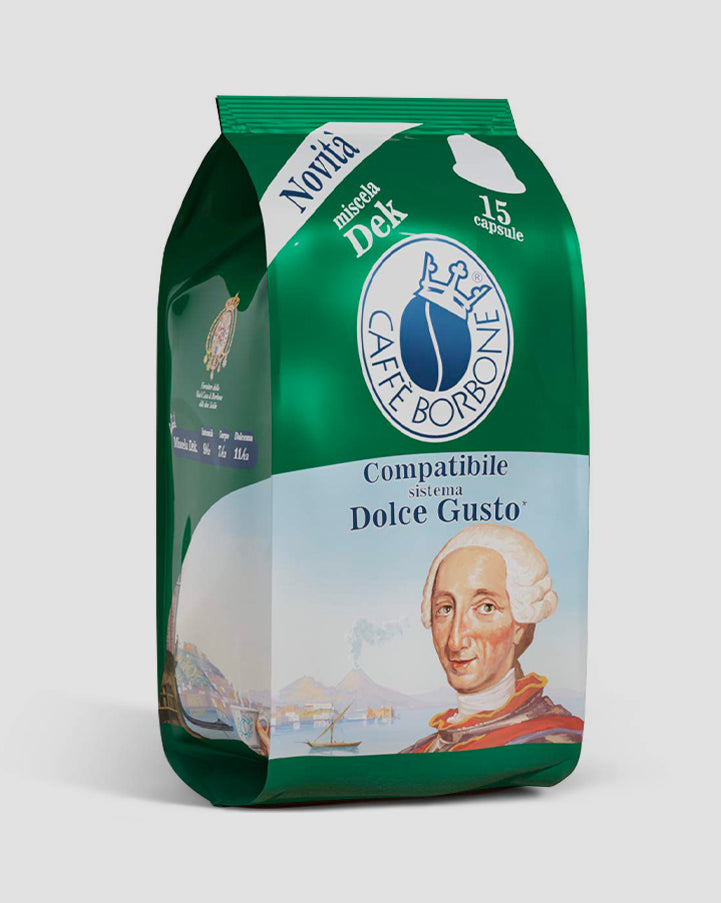 Caffè Borbone compatible Dolce Gusto® café décaféiné, pack de 90 Capsules