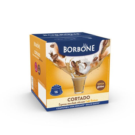 Caffè Borbone Cortado, café compatible Dolce Gusto® 16 Capsules