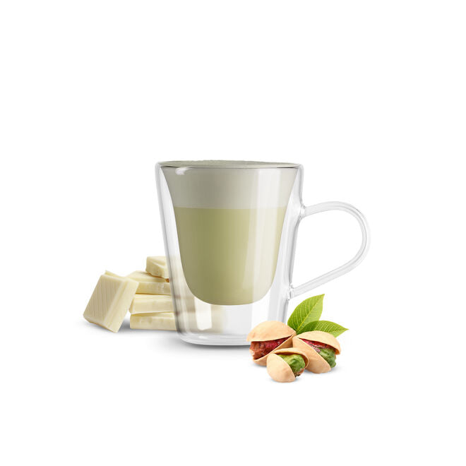Aromatisé saveur chocolat blanc et pistache compatibles avec les machines Nespresso® 10 capsules